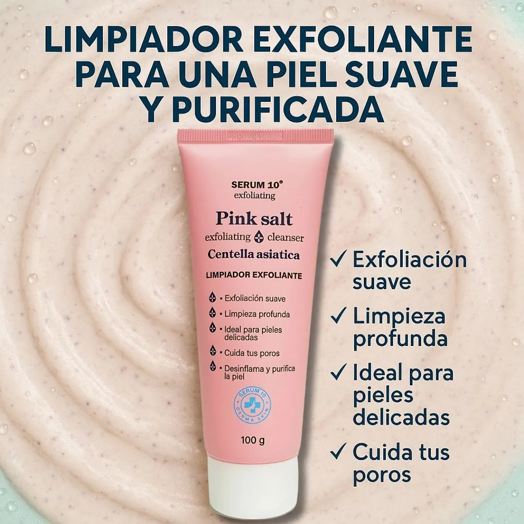 EXFOLIANTE Y LIMPIADOR FACIAL PINK SALT