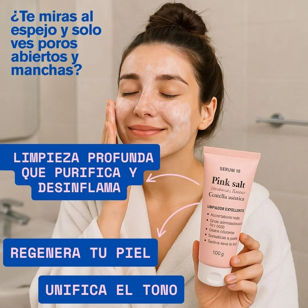 EXFOLIANTE Y LIMPIADOR FACIAL PINK SALT